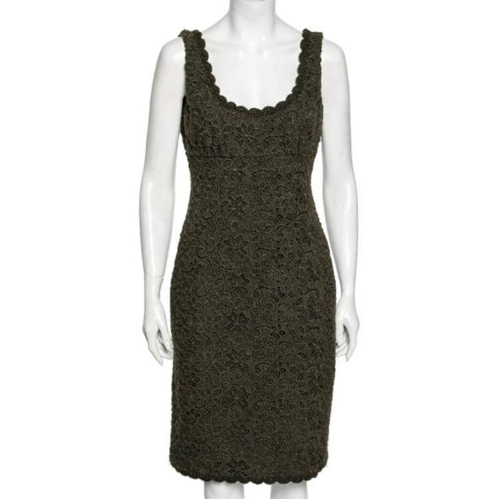 Prada Wool Eyelet Dress NWT Sz. 42